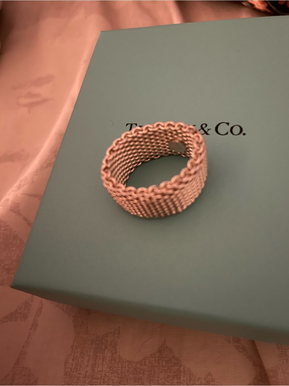 Tiffany & Co. Somerset Mesh Sterling Silver Ring